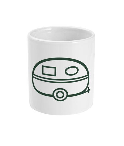 White Tiny Caravan Living Caravan Icon ceramic mug – front view
